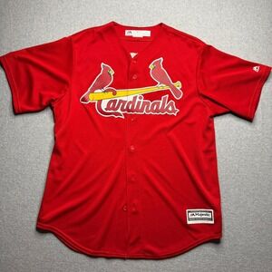 Majestic St. Louis Cardinals Jersey Mens Large Red Excellent MLB Cool Base L